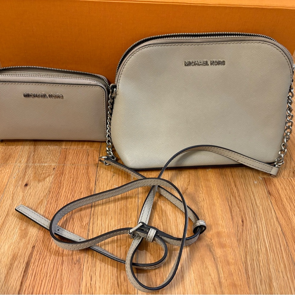 Michael Kors Gray Crossbody Bag and Wallet